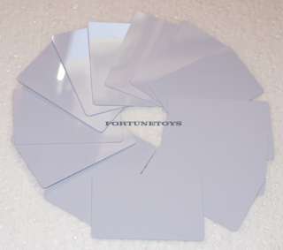 100 BLANK PLASTIC WHITE PHOTO ID CREDIT CARD PVC 30MIL  