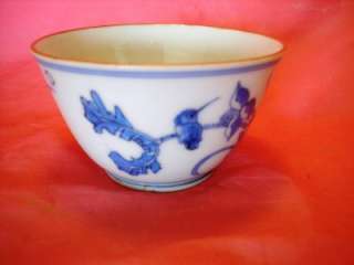 Antique Japanese Sometsuke Imari Porcelain Blue White Tea Cup Circa 