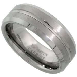   Band Ring w/ Brushed Finish & Grooved Center (Available in Sizes 7 to