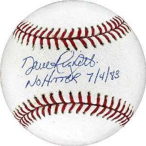 Dave Righetti Autographed Baseball with No Hitter 30501 Inscription