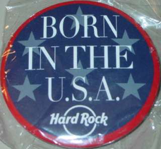 Hard Rock Cafe BRUCE SPRINGSTEEN Born In The USA BUTTON  