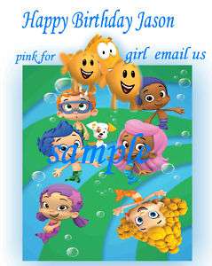 BUBBLE GUPPIES EDIBLE CAKE IMAGE FROSTING TOPPER  