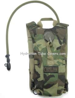 Woodland Camo Camelbak Hydration Pack with OD Green Insulated Tube 