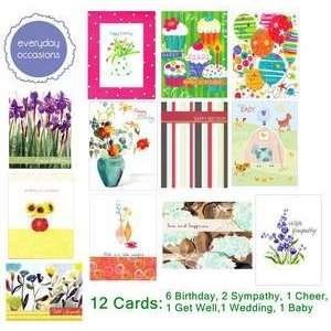   Everyday Greeting Card Assortment Pack of 12 Cards 