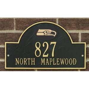  Seattle Seahawks Black & Gold Personalized Address Plaque 