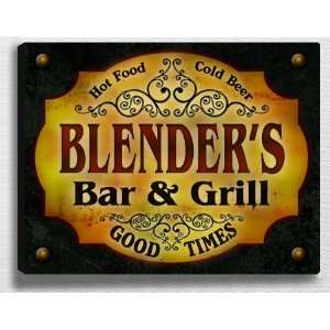  Blenders Bar & Grill 14 x 11 Collectible Stretched 