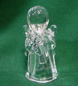 Gorham Angel & Trumpet Small Taper Glass Candle Holder  
