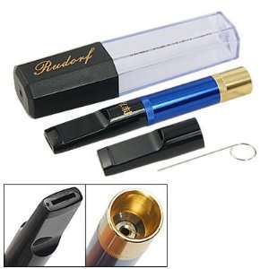  Black Royal Blue Cigarette Tar Filter Holder w Case 