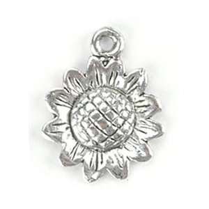  Blue Moon Silver Plated Metal Charms Sunflower 12/Pkg CHARM 