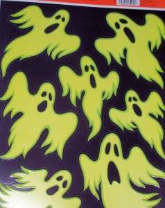 Halloween Window Cling~Ghosts Glows In Dark NEW  