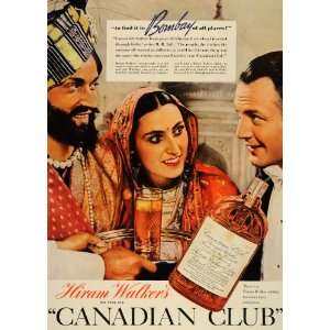 1936 Ad Bombay India Taft Hiram Walker Canadian Club 
