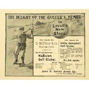   Golf Club Willie Campbell Melfort   Original Print Ad