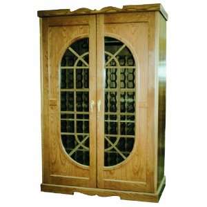   Natural Reserve 440 Bottle Double Door Wine Cabinet with French Gla