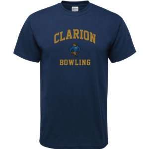    Clarion Golden Eagles Navy Bowling Arch T Shirt