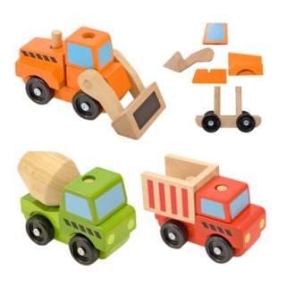 Melissa and Doug Stacking Construction Vehicles.Opens in a new window