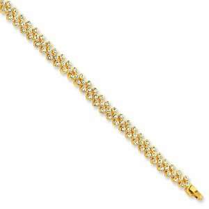  7in Tennis Bracelet with 1in Extender/Gold Plated Mixed 