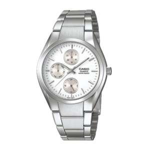 CASIO MTP1191A 7A MENS ANALOG MULTI FUNCTION 3  DIAL STAINLESS STEEL 