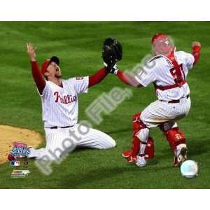 Brad Lidge and Carlos Ruiz Philadelphia Phillies 2008 World Series 