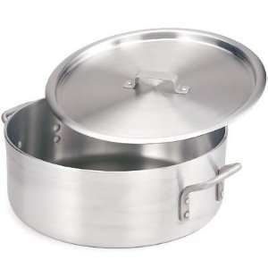  30 Qt. Heavy Duty Aluminum Braziers with Covers   6 3/8 x 