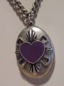 Nine West Vintage Purple Heart Locket  