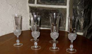 CHAMPAGNE GLASS CRYSTAL ELEGANT LOT OF 6 NICE ONES  