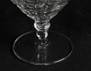   VTG HEISEY Pressed Glass Stemware Champagne Glasses Cross Lined Flute