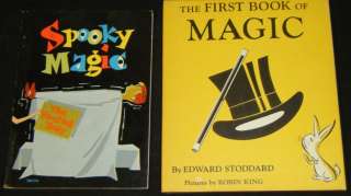 SPOOKY MAGIC, THE FIRST BOOK OF MAGIC   2 Vintage Kids Magic Books 