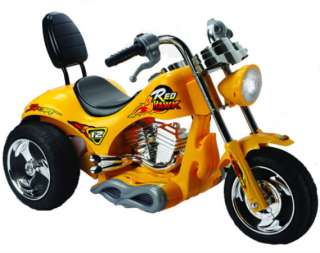 Kids Motorcycle 12v Chopper Ride On Power Wheels Yellow  