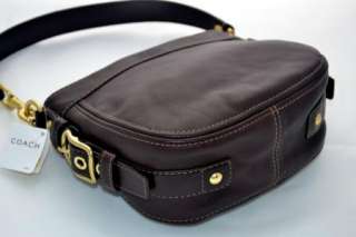 NEW COACH Chocolate Brown Leather Zoe Handbag Purse Hobo Bag Brass NWT 