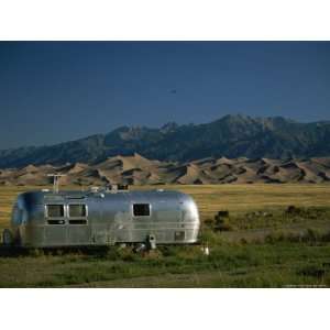  Camper Parked in Great Sand Dunes National Monument 