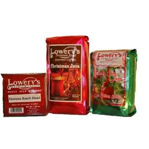 Lowerys Christmas Coffee Variety Pack   Christmas Java, Candy Cane 
