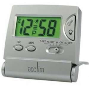  MINI FLIP LCD ALARM CLOCK SILVER Electronics