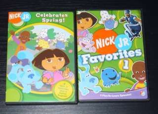 of 2 Nick Jr. Multi Show DVDs   Dora Explorer Little Bill Blues Clues 