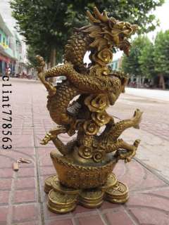 Imperial family Classic Collection Brass Lucky Dragon Statues  