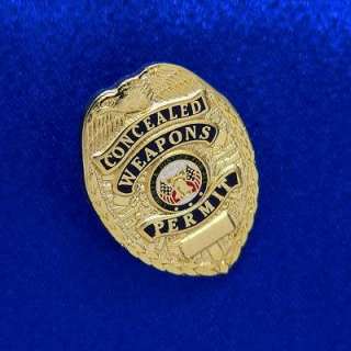 Concealed Weapons Permit Mini Badge Lapel Pin  