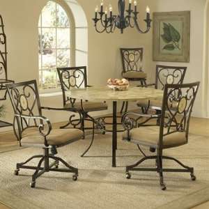   Brookside 5 Pc Round Dining Set Caster Chairs