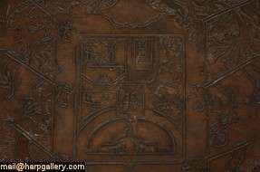 The deeply embossed saddle leather top of this Spanish Colonial style 