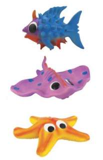   fun latex dog toys made in the shapes of incredible saltwater fish