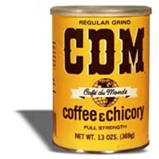 CDM Coffee & Chicory, Regular Grind, 13 Ounce Cans (Pack of 4) by CDM