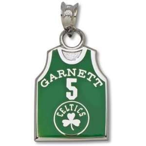  Boston Celtics Enamel Sterling SilverGarnett #5 Jersey 5 