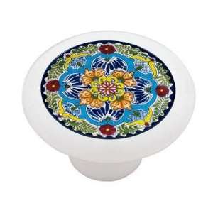   Flower Design High Gloss Ceramic Drawer Knob