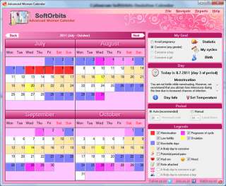 Advanced Woman Calendar , Ovulation Calendar , Menstrual Cycle 