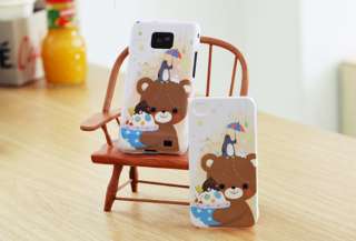 HAPPYMORI Cool Bear   iphone4 Korean white cute case cover  