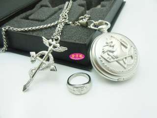   Alchemist Edward Elric pocket watch Pocket watch + necklace + ring