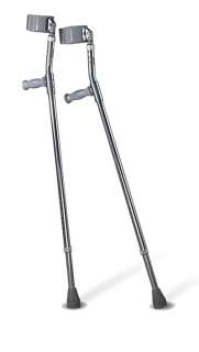 Medline Forearm Adult Walking Crutches Crutch PAIR  