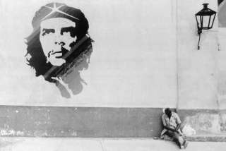 Che Guevara The Wall Black And White Poster Print  