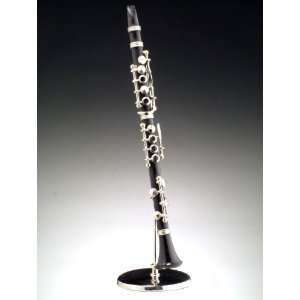  6.25 Black Clarinet w/Case Miniature Instrument 