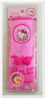 Hello Kitty Car Seat Belt Cover Plush Soft Safety Belt Cute Pink New 