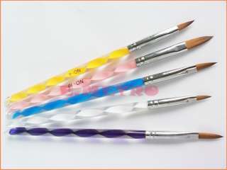 pc 2 Ways Acrylic Nail Art Brush Pen Cuticle Pusher  