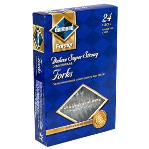   Forks, Deluxe Super Strong, Clear , 24 pieces
